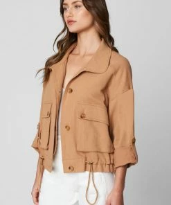 BLANK NYC Catch My Drift Jacket Tan