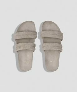 Varley Giles Quilted Slides Mink Stone