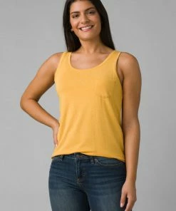 Prana Foundation Scoop Neck Tank Birch Heather