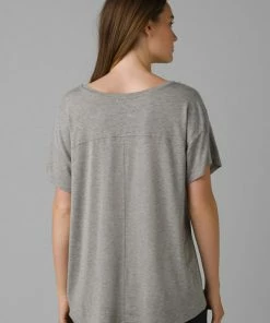 PRANA Foundation Slouch Top Heather Grey