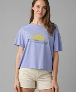 Prana Women's Journeyman Tee 2.0 Morning Glory Sunset Chaser