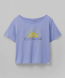 Prana Women's Journeyman Tee 2.0 Morning Glory Sunset Chaser