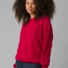 Prana Cozy Up Sweatshirt Red Berry Heather 1 Prana Cozy Up Sweatshirt Red Berry Heather