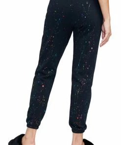 WildFox Foil Splatter Knox Sweats Black