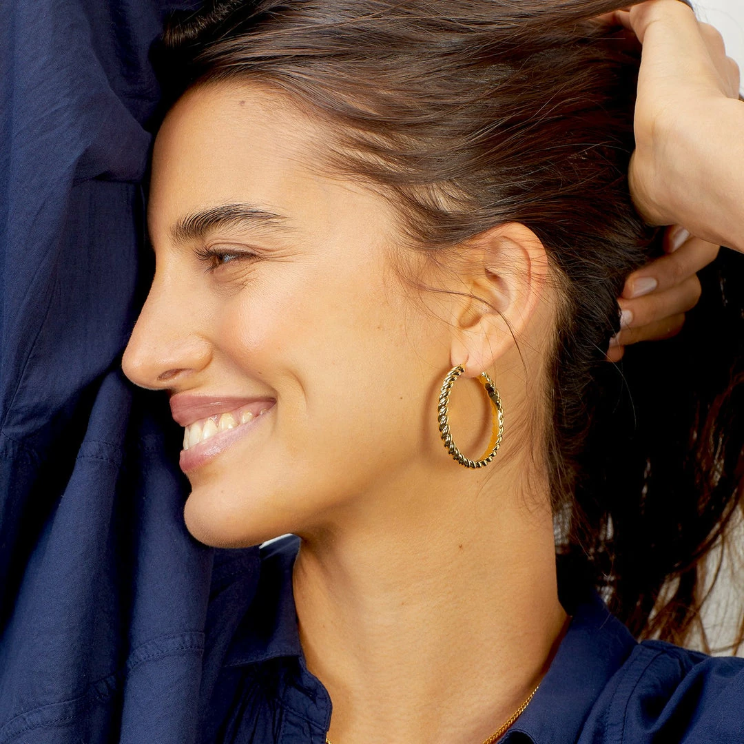 Gorjana Crew Statement Hoops Gold 4 Gorjana Crew Statement Hoops Gold