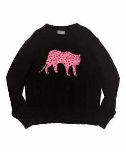 Wooden Ships Black Chunky Pink Cheetah Crew