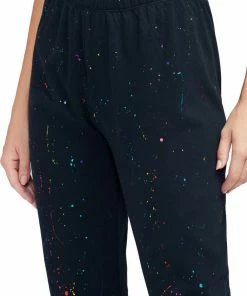 WildFox Foil Splatter Knox Sweats Black
