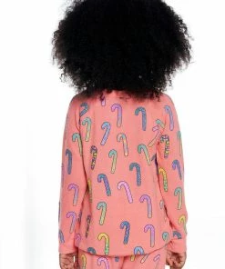 Chaser Girls Bliss Pullover Flamingo Candy Canes