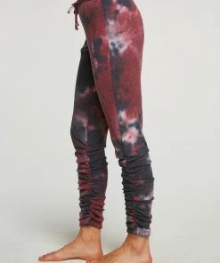 Chaser Rib Shirred Jogger Blackberry Tie Dye