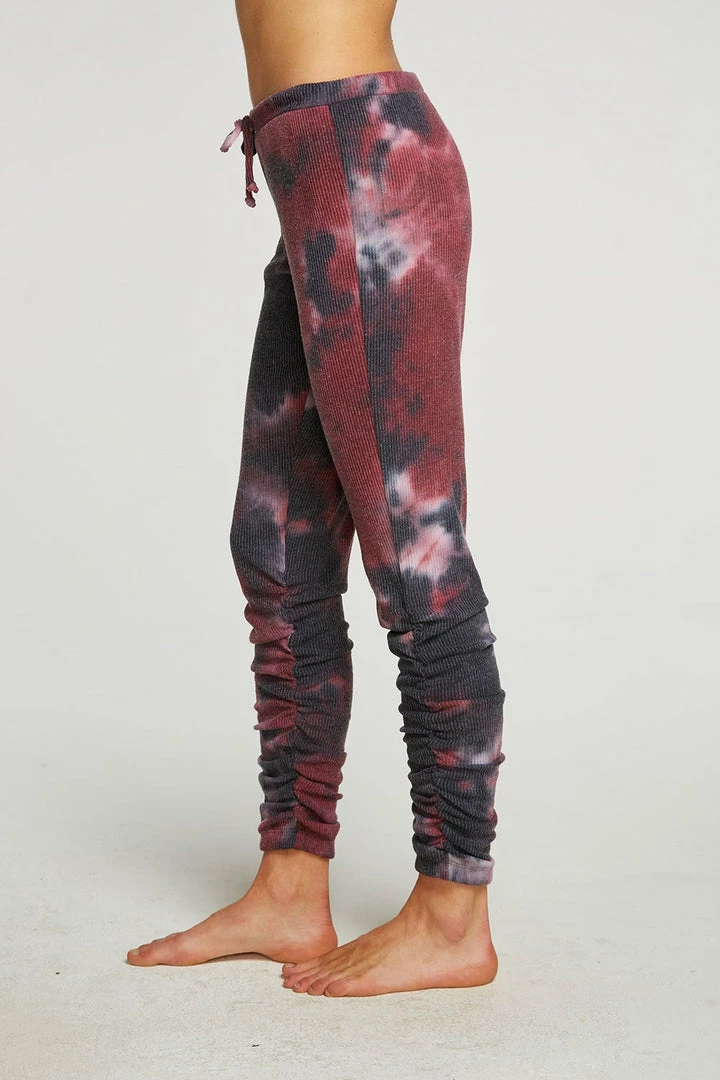 Chaser Rib Shirred Jogger Blackberry Tie Dye 4 Chaser Rib Shirred Jogger Blackberry Tie Dye