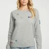 Chaser Novelty Fleece Pullover Heather Grey