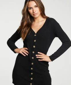 Chaser Cardigan Dress Black