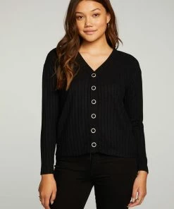 Chaser Poor Boy Button Down Black