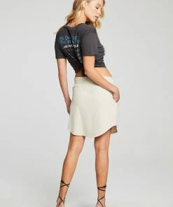 Chaser Smocked Rib Skirt Bark 7 Chaser Smocked Rib Skirt Bark