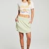 Chaser Smocked Rib Skirt Pistachio