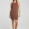 Chaser Jersey Ruffle Racer Dress Cappuccino