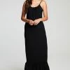 Chaser Heirloom Tiered Maxi Dress True Black