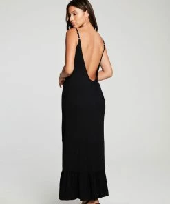 Chaser Heirloom Tiered Maxi Dress True Black