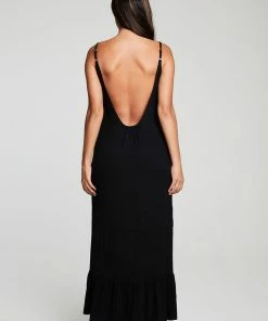 Chaser Heirloom Tiered Maxi Dress True Black