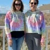 Zen&Zip Tie Dye Crop Hoodie Zen Rainbow