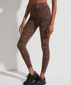 Varley Let's Go High Rise Legging 25 Brown Rattlesnake