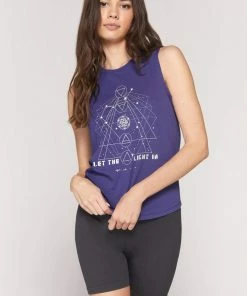 Spiritual Gangster Muscle Tank Indigo