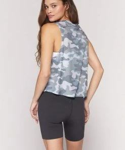Spiritual Gangster Sgv Active Crop Tank Camo Print