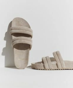 Varley Giles Quilted Slides Mink Stone
