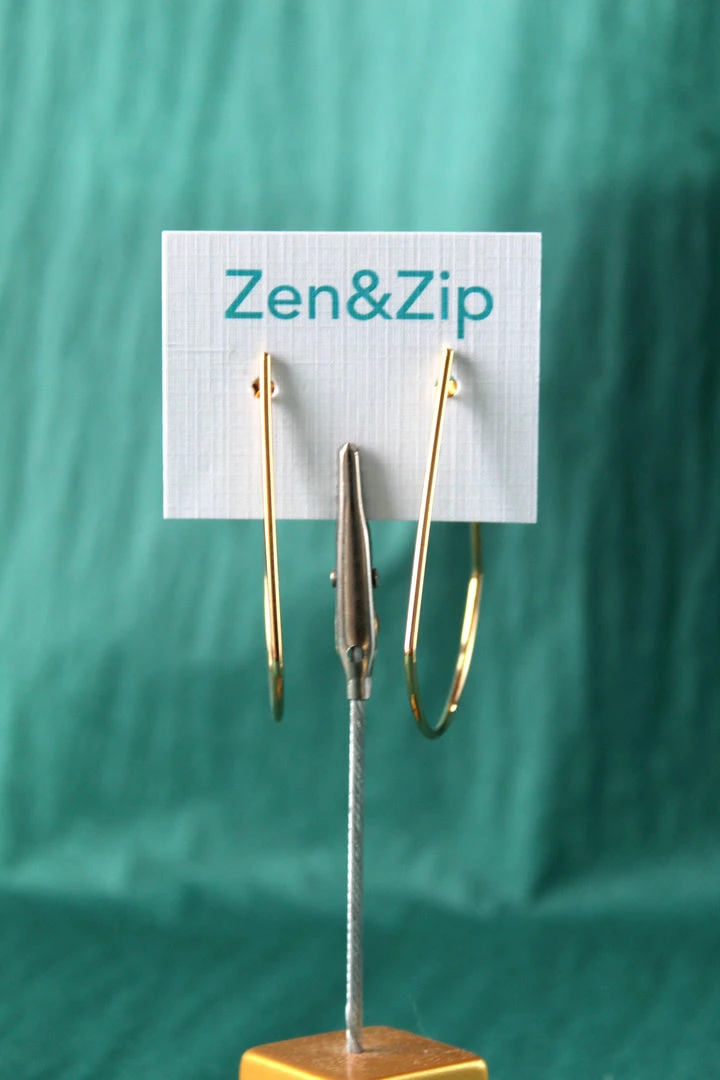 Sai Brazil Teardrop Hoop Earring Gold 3 Sai Brazil Teardrop Hoop Earring Gold