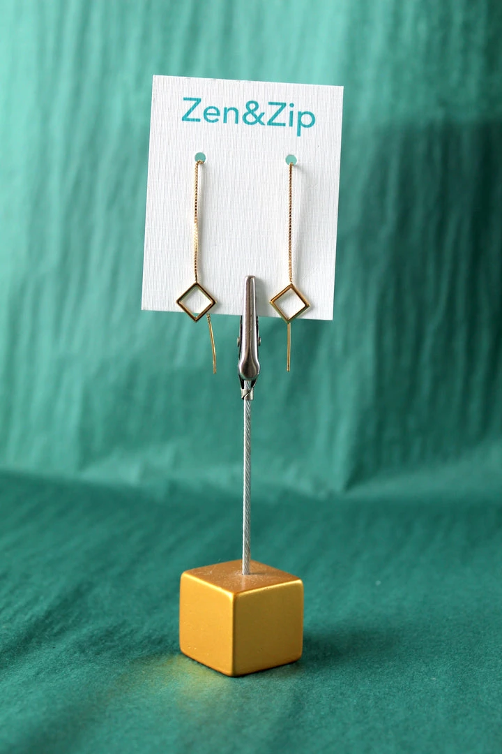 Sai Brazil Diamond Pullthrough Earring Gold 3 Sai Brazil Diamond Pullthrough Earring Gold