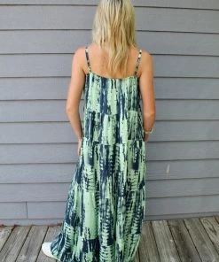 Sofia Sophia Collection Daphne Dress Aqua Tie Dye