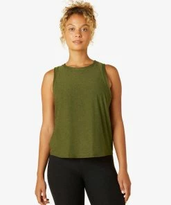 Beyond Yoga Balance Tank Deep Olive
