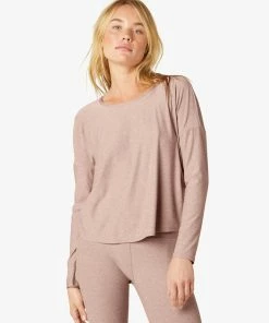 Beyond Yoga Morning Light Pullover Chai