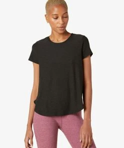 Beyond Yoga On The Down Low Tee Darkest Night