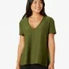 Beyond Yoga Split Up Tee Deep Olive