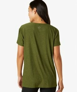 Beyond Yoga Split Up Tee Deep Olive