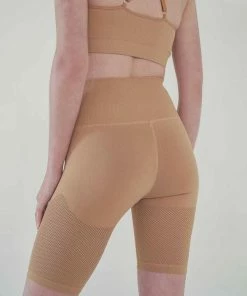 Avocado Mesh Biker Shorts Sand Beige