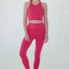 Avocado Midrise Universal Crop Legging Magenta Fuchisa