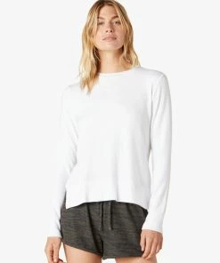 Beyond Yoga Side Slit Pullover White