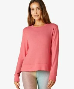 Beyond Yoga Side Slit Pullover Pink Crush