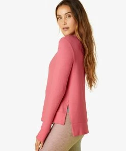 Beyond Yoga Side Slit Pullover Pink Crush