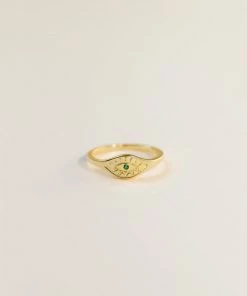 JaxKelly Emerald Evil Eye Ring