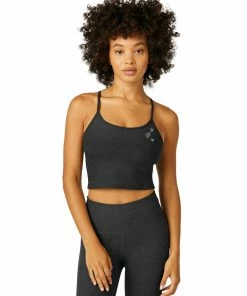 Beyond Yoga Spacedye Heart Foil Slim Racerback Darkest Night