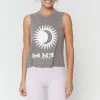 Spiritual Gangster Luna Crop Tank Heather Grey
