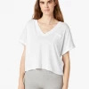 Beyond Yoga Deep V Pocket Tee White