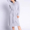 P.J. Salvage Textured Essentials Robe Heather Grey