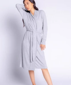 P.J. Salvage Textured Essentials Robe Heather Grey
