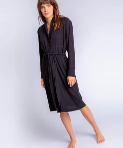 P.J. Salvage Textured Essentials Robe Black