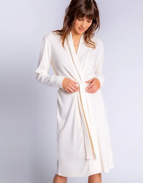 P.J. Salvage Textured Essentials Robe Stone 4 P.J. Salvage Textured Essentials Robe Stone