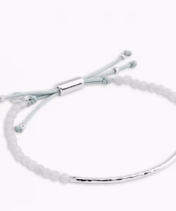 Gorjana Power Gemstone Aura Bracelet Silver Blue Lace Agate Gifting